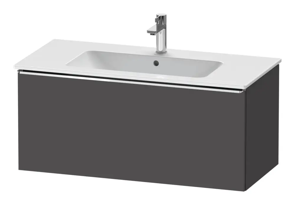 Neue Kollektion Duravit D-Neo Waschtischunterschrank mit 1 Auszug Griff Chrom Hochglanz 1010 x 440 x 462 mm - Graphit Matt