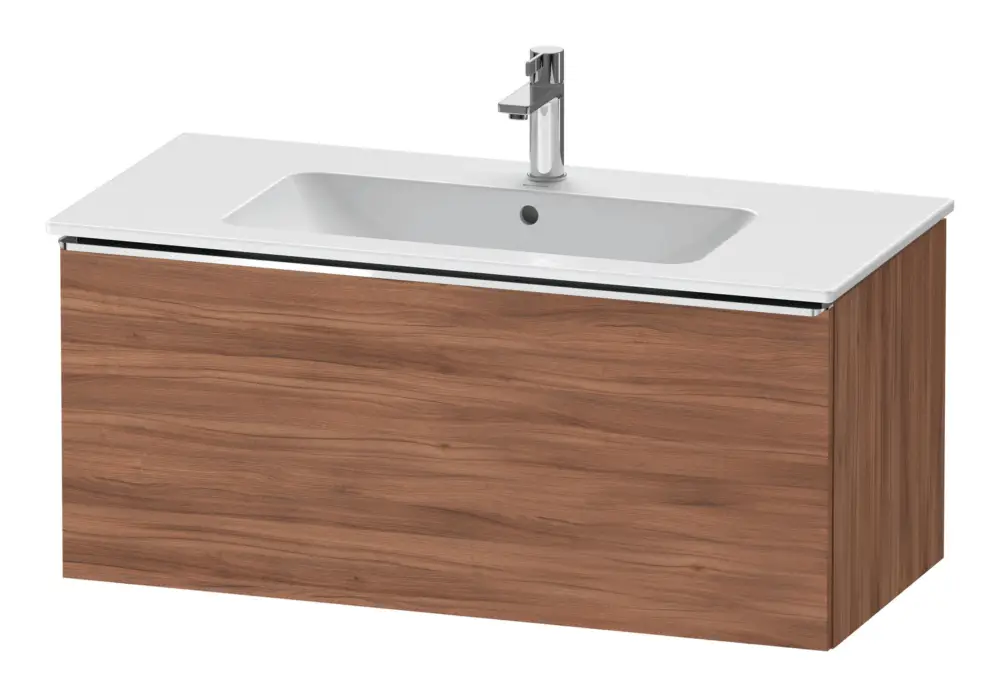 Duravit D-Neo Waschtischunterschrank mit 1 Auszug Griff Chrom Hochglanz 1010 x 440 x 462 mm - Nussbaum Natur Matt Meistverkauft