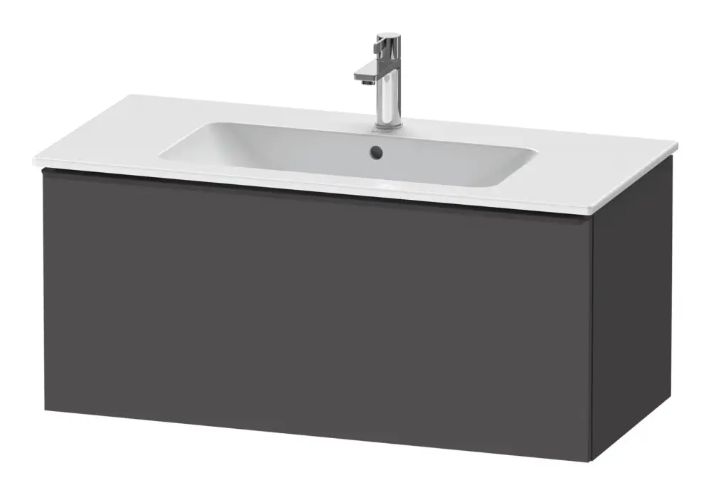 Duravit D-Neo Waschtischunterschrank mit 1 Auszug Griff Diamantschwarz Matt 1010 x 440 x 462 mm - Graphit Matt Jetzt Kaufen