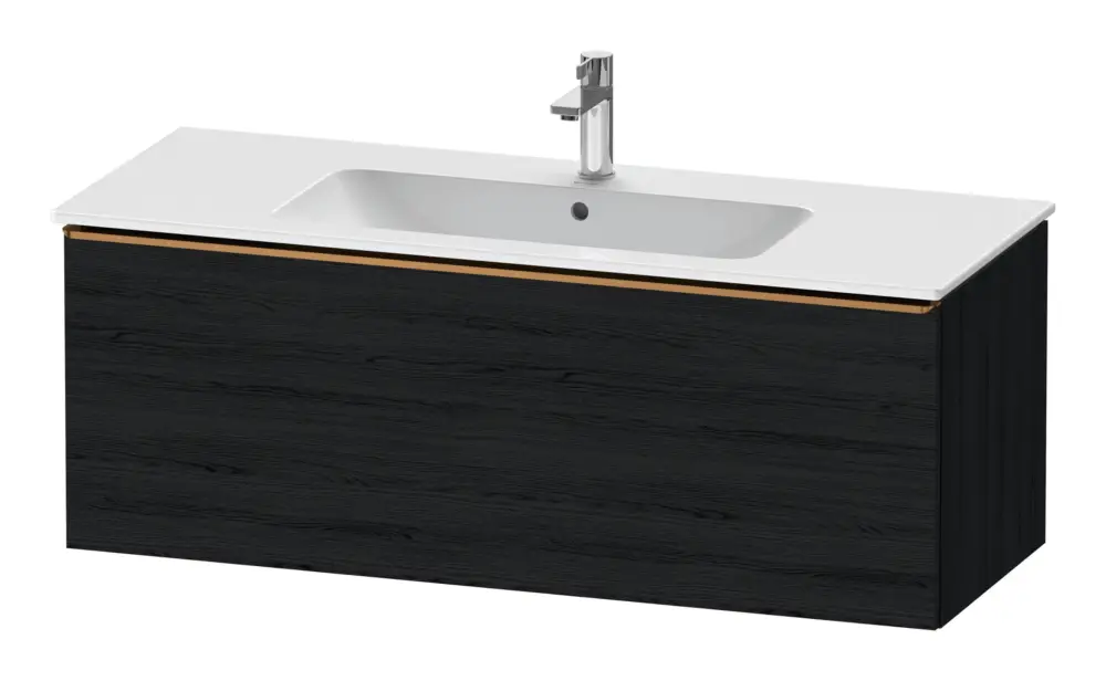 Duravit D-Neo Waschtischunterschrank mit 1 Auszug Griff Bronze Gebürstet 1210 x 440 x 462 mm - Eiche Schwarz Matt Preiswert