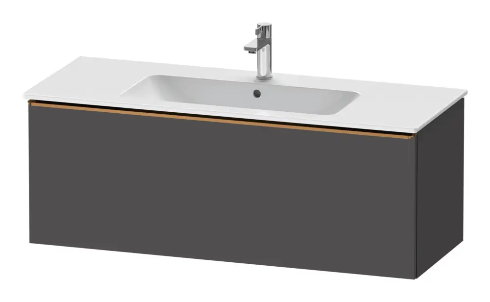 Bestseller Duravit D-Neo Waschtischunterschrank mit 1 Auszug Griff Bronze Gebürstet 1210 x 440 x 462 mm - Graphit Matt