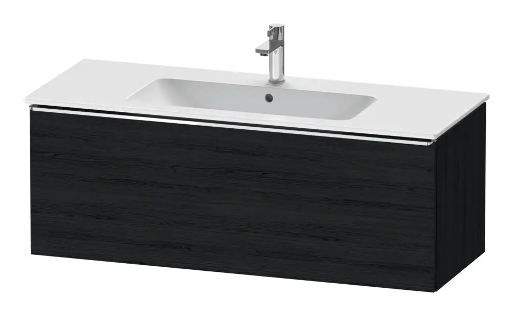 Wochenendangebot Duravit D-Neo Waschtischunterschrank mit 1 Auszug Griff Chrom Hochglanz 1210 x 440 x 462 mm - Eiche Schwarz Matt
