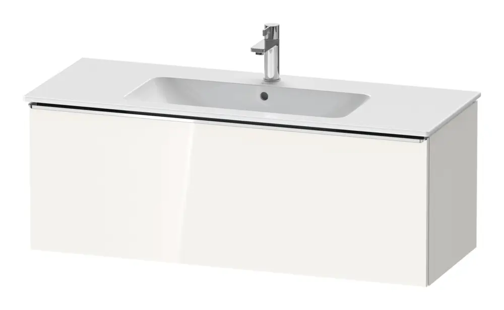 Duravit D-Neo Waschtischunterschrank mit 1 Auszug Griff Chrom Hochglanz 1210 x 440 x 462 mm - Weiß Hochglanz Neu Im Sortiment