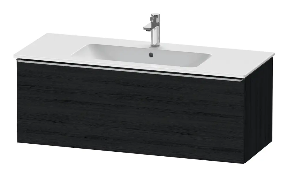 Duravit D-Neo Waschtischunterschrank mit 1 Auszug Griff Edelstahl Gebürstet 1210 x 440 x 462 mm - Eiche Schwarz Matt Top-Seller