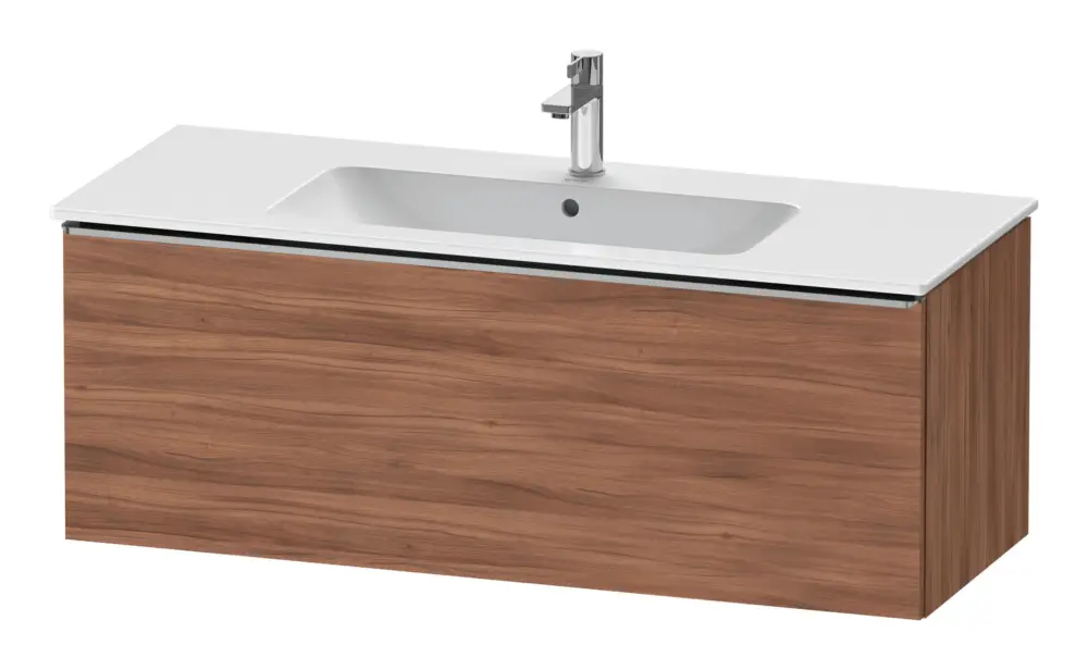 Preiswert Duravit D-Neo Waschtischunterschrank mit 1 Auszug Griff Edelstahl Gebürstet 1210 x 440 x 462 mm - Nussbaum Natur Matt