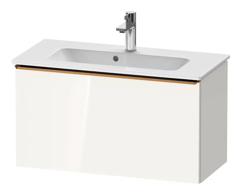 Duravit D-Neo Waschtischunterschrank mit 1 Auszug Griff Bronze Gebürstet 810 x 440 x 372 mm - Weiß Hochglanz Sonderangebot