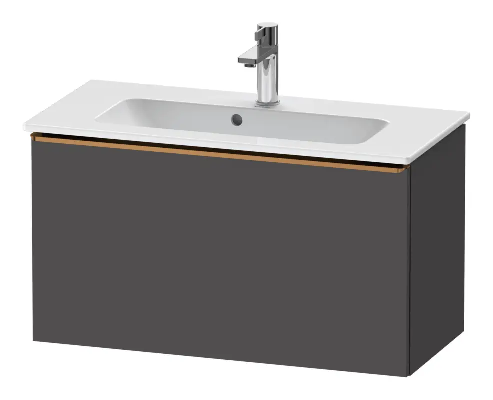Heißes Angebot Duravit D-Neo Waschtischunterschrank mit 1 Auszug Griff Bronze Gebürstet 810 x 440 x 372 mm - Graphit Matt