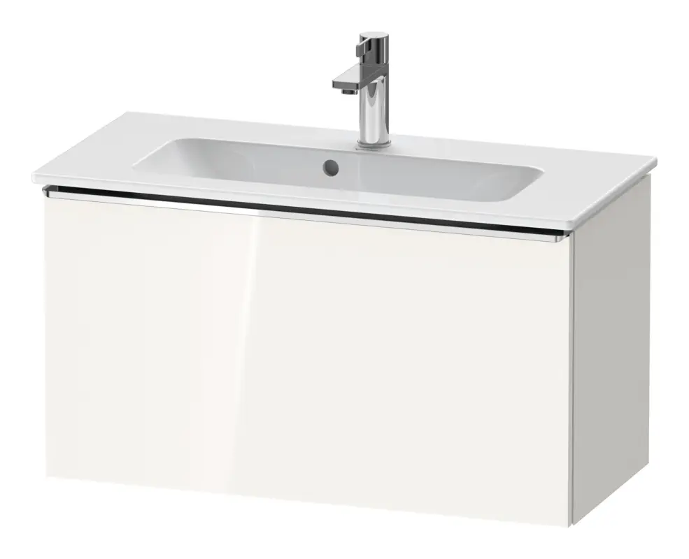 Billig Duravit D-Neo Waschtischunterschrank mit 1 Auszug Griff Chrom Hochglanz 810 x 440 x 372 mm - Weiß Hochglanz