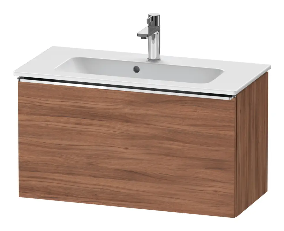 Duravit D-Neo Waschtischunterschrank mit 1 Auszug Griff Chrom Hochglanz 810 x 440 x 372 mm - Nussbaum Natur Matt Günstig