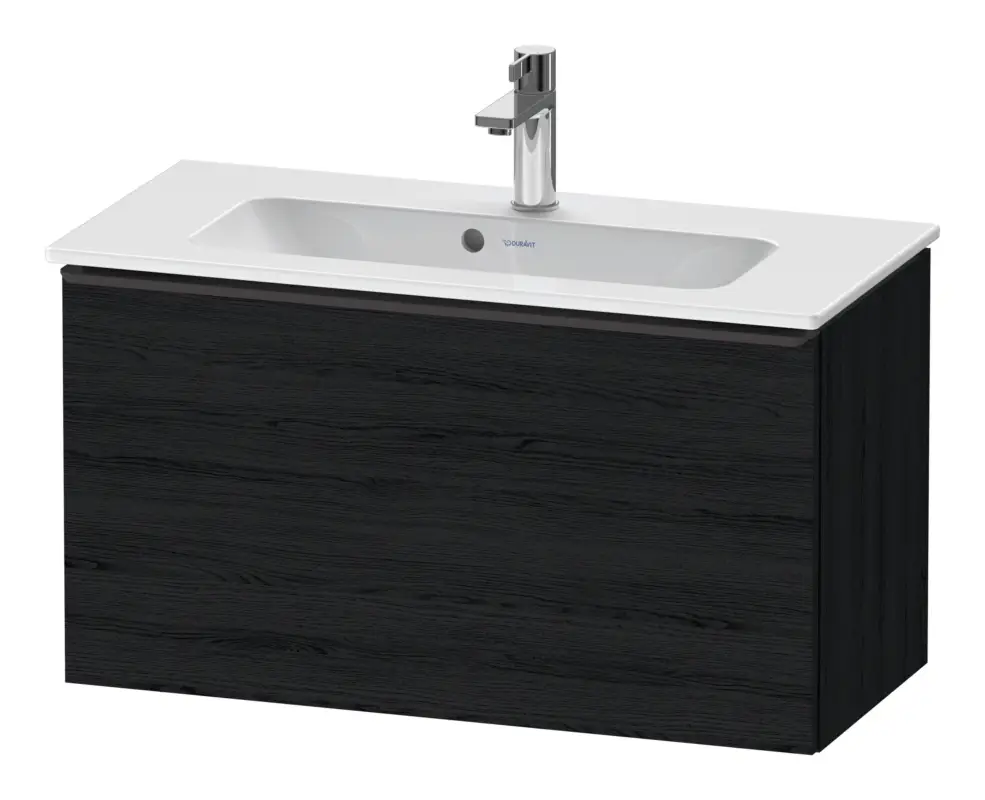 Sichere Zahlung Duravit D-Neo Waschtischunterschrank mit 1 Auszug Griff Diamantschwarz Matt 810 x 440 x 372 mm - Eiche Schwarz Matt