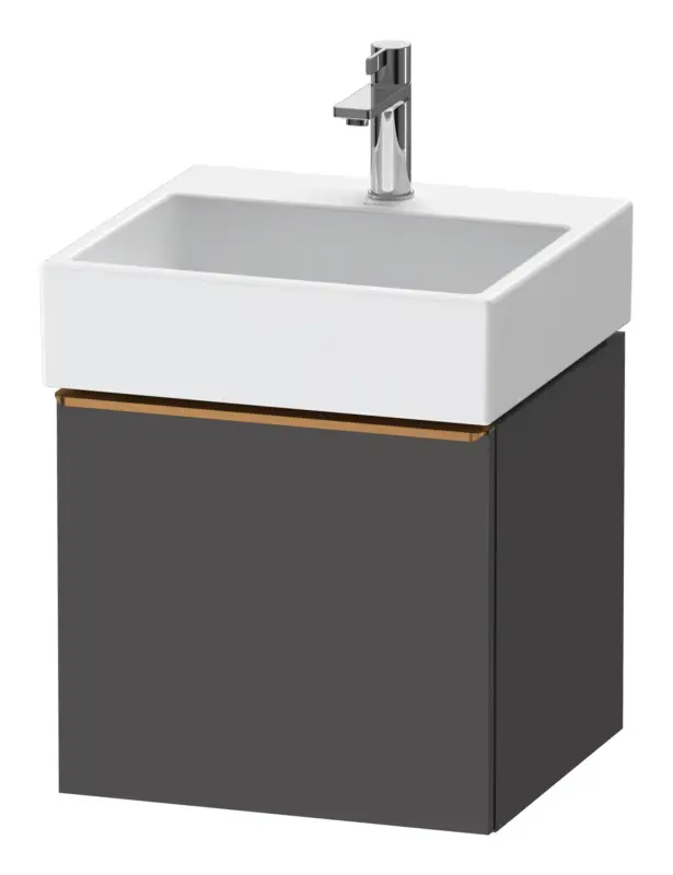 Duravit D-Neo Waschtischunterschrank mit 1 Auszug Griff Bronze Gebürstet 484 x 440 x 442 mm - Graphit Matt Sale