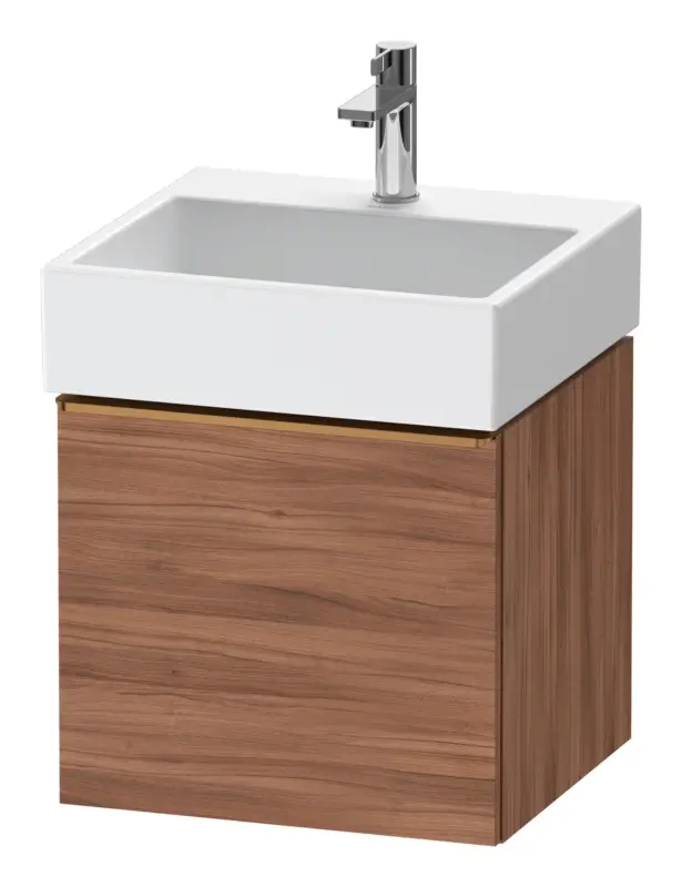 Letzte Chance Duravit D-Neo Waschtischunterschrank mit 1 Auszug Griff Bronze Gebürstet 484 x 440 x 442 mm - Nussbaum Natur Matt