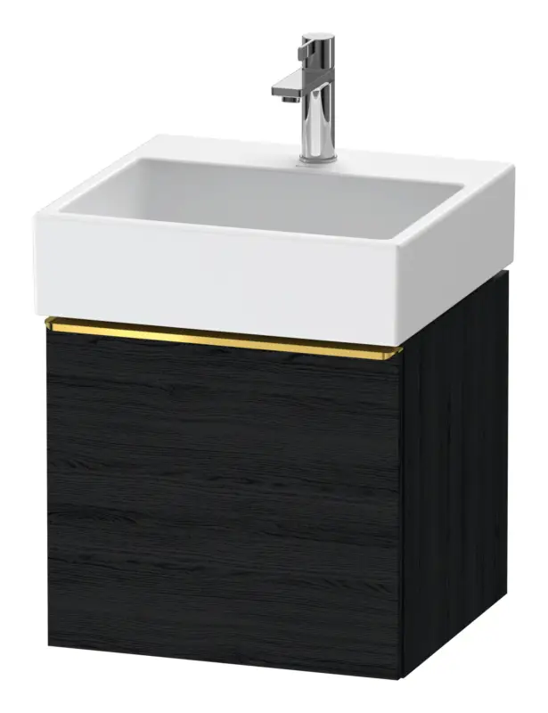 Bestseller Duravit D-Neo Waschtischunterschrank mit 1 Auszug Griff Gold Poliert 484 x 440 x 442 mm - Eiche Schwarz Matt