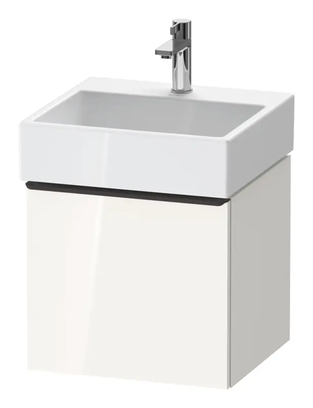 Kracherpreis Duravit D-Neo Waschtischunterschrank mit 1 Auszug Griff Diamantschwarz Matt 484 x 440 x 442 mm - Weiß Hochglanz