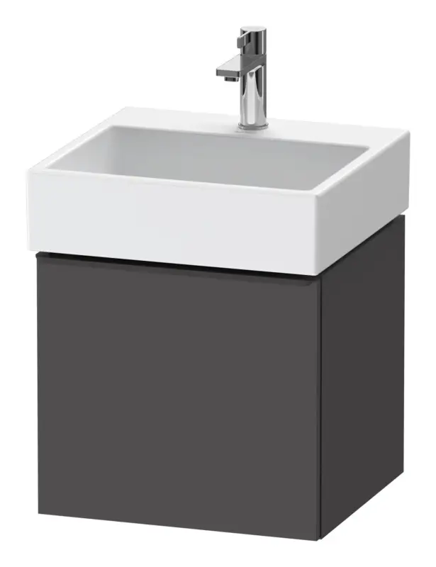 Duravit D-Neo Waschtischunterschrank mit 1 Auszug Griff Diamantschwarz Matt 484 x 440 x 442 mm - Graphit Matt Schneller Versand