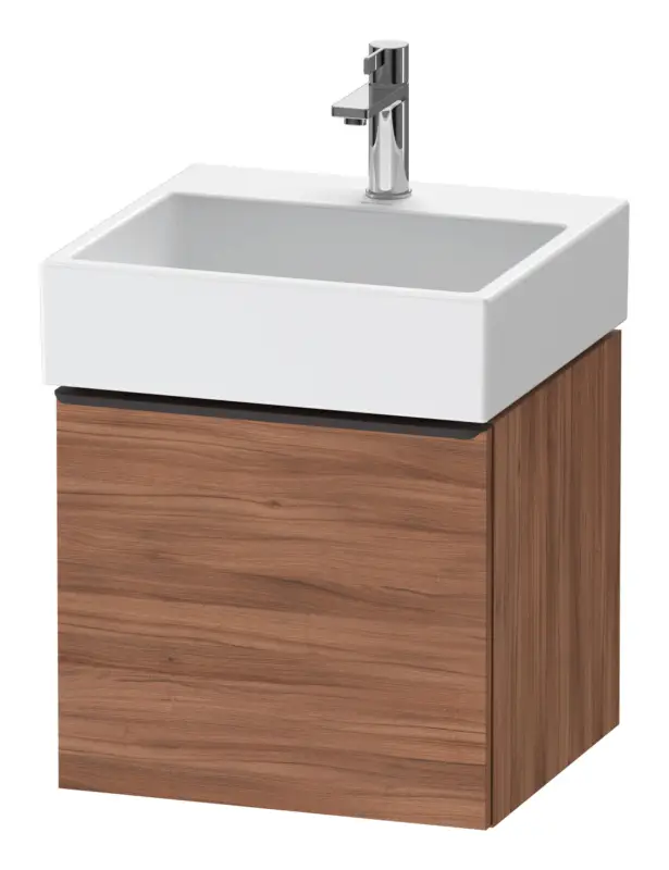 Duravit D-Neo Waschtischunterschrank mit 1 Auszug Griff Diamantschwarz Matt 484 x 440 x 442 mm - Nussbaum Natur Matt Preisreduziert