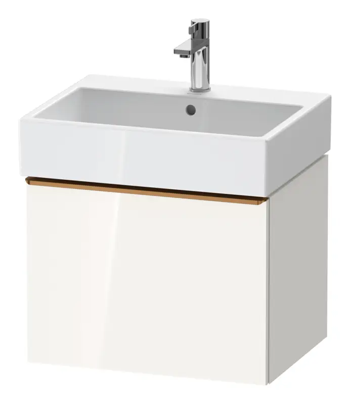 Saisonangebot Duravit D-Neo Waschtischunterschrank mit 1 Auszug Griff Bronze Gebürstet 584 x 440 x 442 mm - Weiß Hochglanz