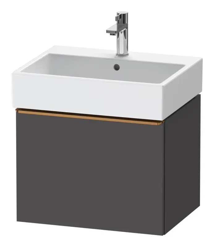 Duravit D-Neo Waschtischunterschrank mit 1 Auszug Griff Bronze Gebürstet 584 x 440 x 442 mm - Graphit Matt Preis Gesenkt