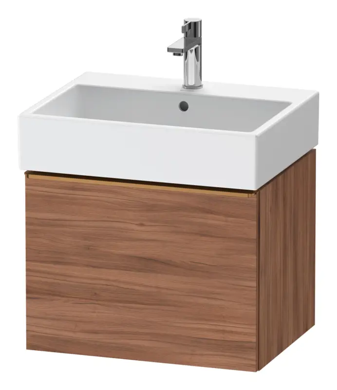 Angebot Duravit D-Neo Waschtischunterschrank mit 1 Auszug Griff Bronze Gebürstet 584 x 440 x 442 mm - Nussbaum Natur Matt