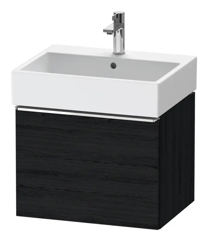 Neue Ware Duravit D-Neo Waschtischunterschrank mit 1 Auszug Griff Chrom Hochglanz 584 x 440 x 442 mm - Eiche Schwarz Matt