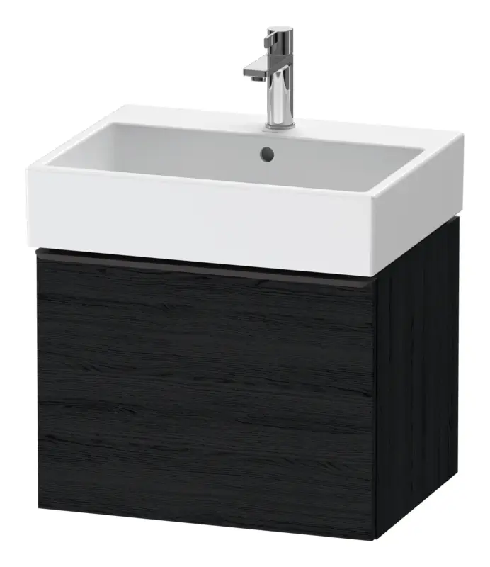 Duravit D-Neo Waschtischunterschrank mit 1 Auszug Griff Diamantschwarz Matt 584 x 440 x 442 mm - Eiche Schwarz Matt Finale Aktion