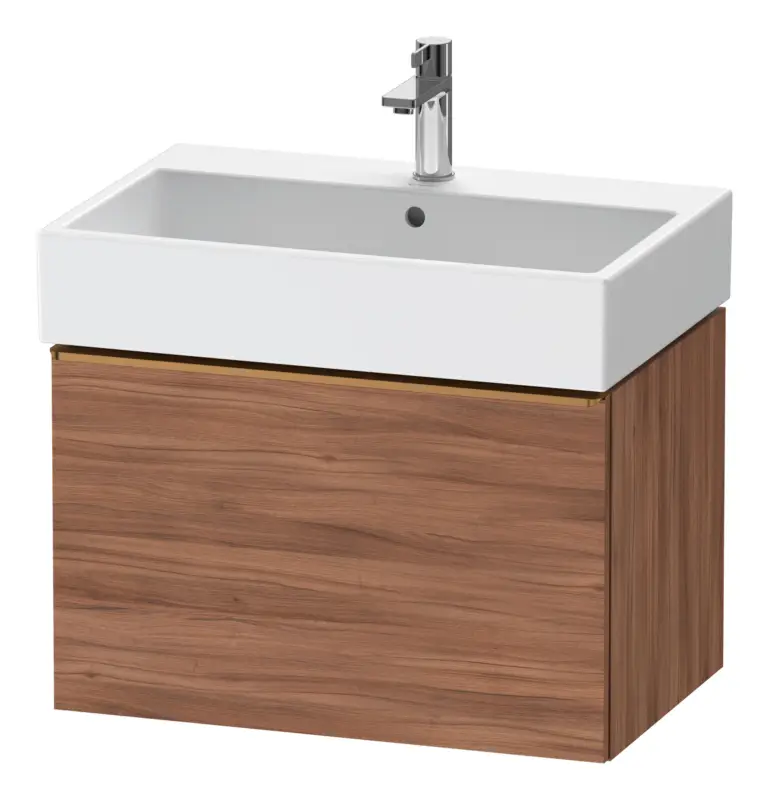 Ausverkauf Duravit D-Neo Waschtischunterschrank mit 1 Auszug Griff Bronze Gebürstet 684 x 440 x 442 mm - Nussbaum Natur Matt