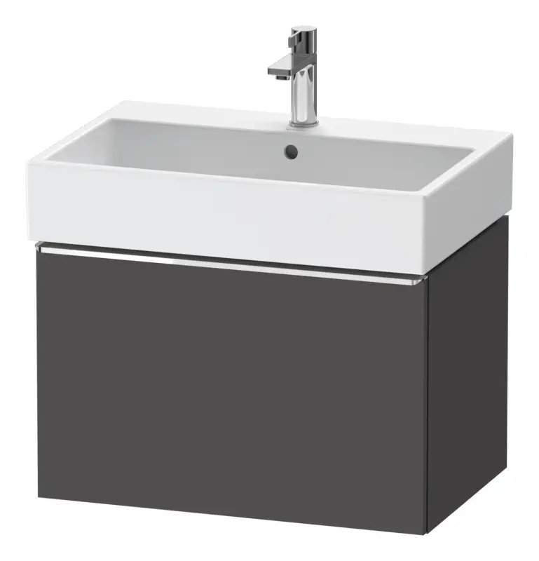 Duravit D-Neo Waschtischunterschrank mit 1 Auszug Griff Chrom Hochglanz 684 x 440 x 442 mm - Graphit Matt Top-Angebot