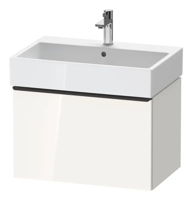 Duravit D-Neo Waschtischunterschrank mit 1 Auszug Griff Diamantschwarz Matt 684 x 440 x 442 mm - Weiß Hochglanz Top-Preis