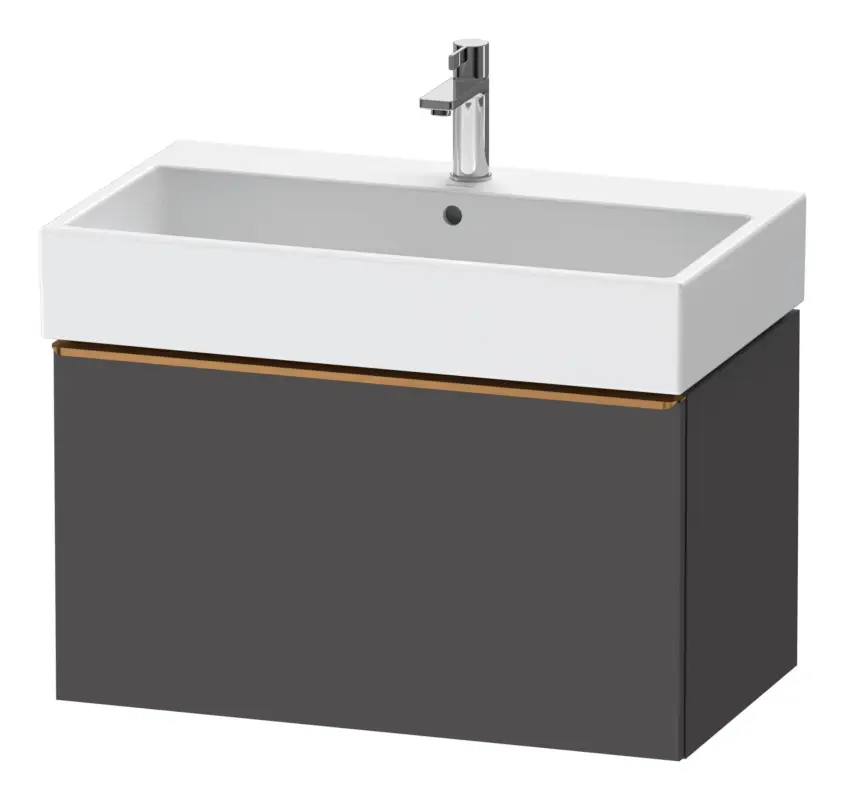 Sofort Bestellen Duravit D-Neo Waschtischunterschrank mit 1 Auszug Griff Bronze Gebürstet 784 x 440 x 442 mm - Graphit Matt