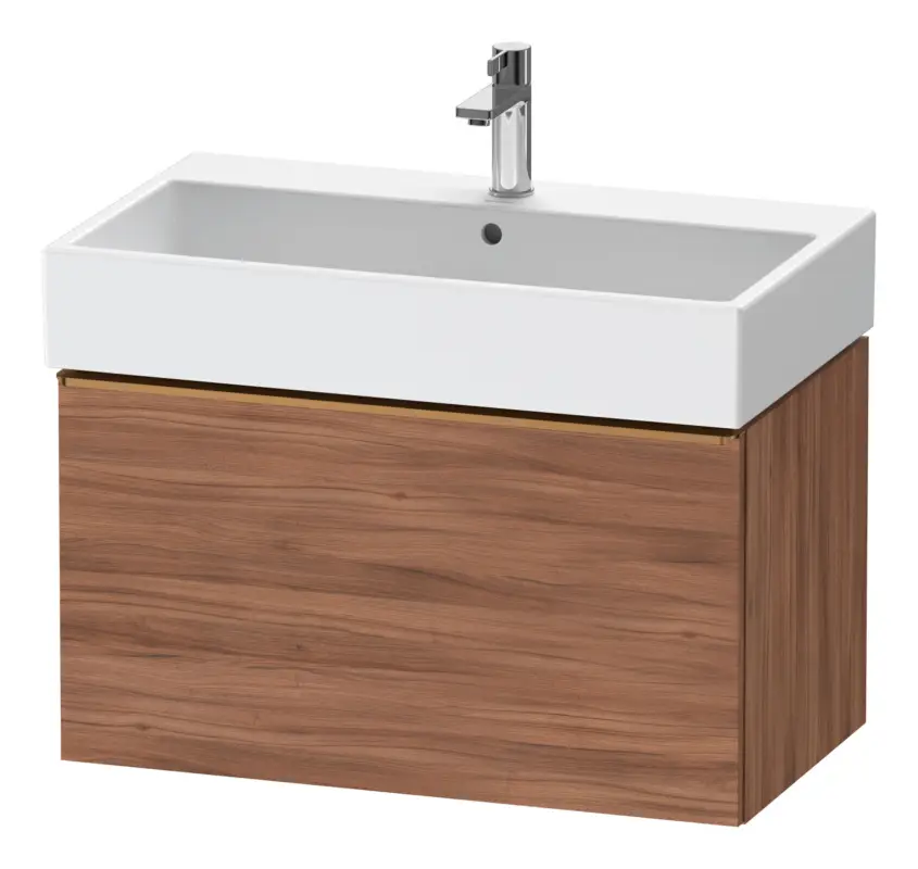 Duravit D-Neo Waschtischunterschrank mit 1 Auszug Griff Bronze Gebürstet 784 x 440 x 442 mm - Nussbaum Natur Matt Mega-Angebot
