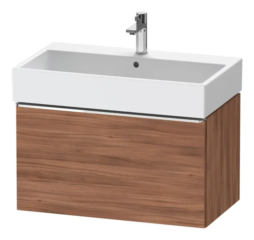 Echt Duravit D-Neo Waschtischunterschrank mit 1 Auszug Griff Chrom Hochglanz 784 x 440 x 442 mm - Nussbaum Natur Matt