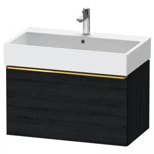 Abverkauf Duravit D-Neo Waschtischunterschrank mit 1 Auszug Griff Gold Poliert 784 x 440 x 442 mm - Eiche Schwarz Matt