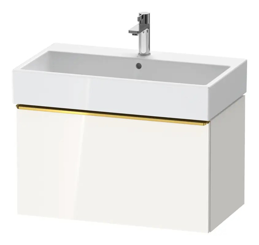 Beliebt Duravit D-Neo Waschtischunterschrank mit 1 Auszug Griff Gold Poliert 784 x 440 x 442 mm - Weiß Hochglanz