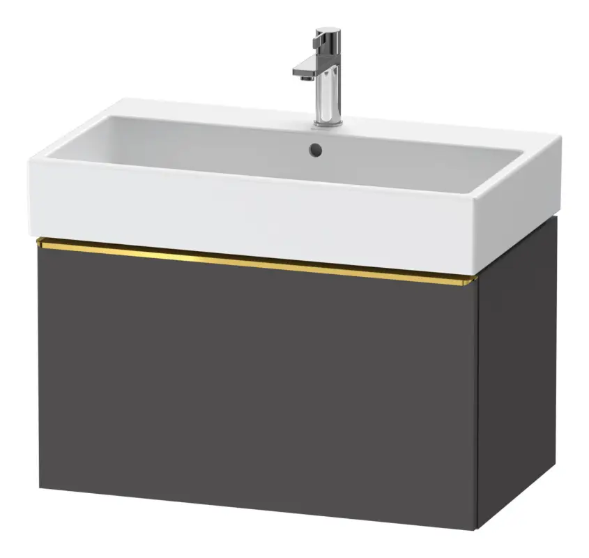 Top-Angebot Duravit D-Neo Waschtischunterschrank mit 1 Auszug Griff Gold Poliert 784 x 440 x 442 mm - Graphit Matt
