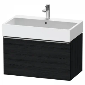 Abverkauf Duravit D-Neo Waschtischunterschrank mit 1 Auszug Griff Edelstahl Gebürstet 784 x 440 x 442 mm - Eiche Schwarz Matt