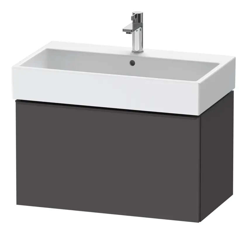 Top-Preis Duravit D-Neo Waschtischunterschrank mit 1 Auszug Griff Diamantschwarz Matt 784 x 440 x 442 mm - Graphit Matt