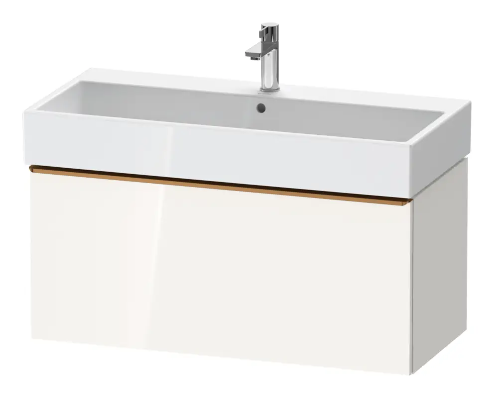 Sofort Bestellen Duravit D-Neo Waschtischunterschrank mit 1 Auszug Griff Bronze Gebürstet 984 x 440 x 442 mm - Weiß Hochglanz