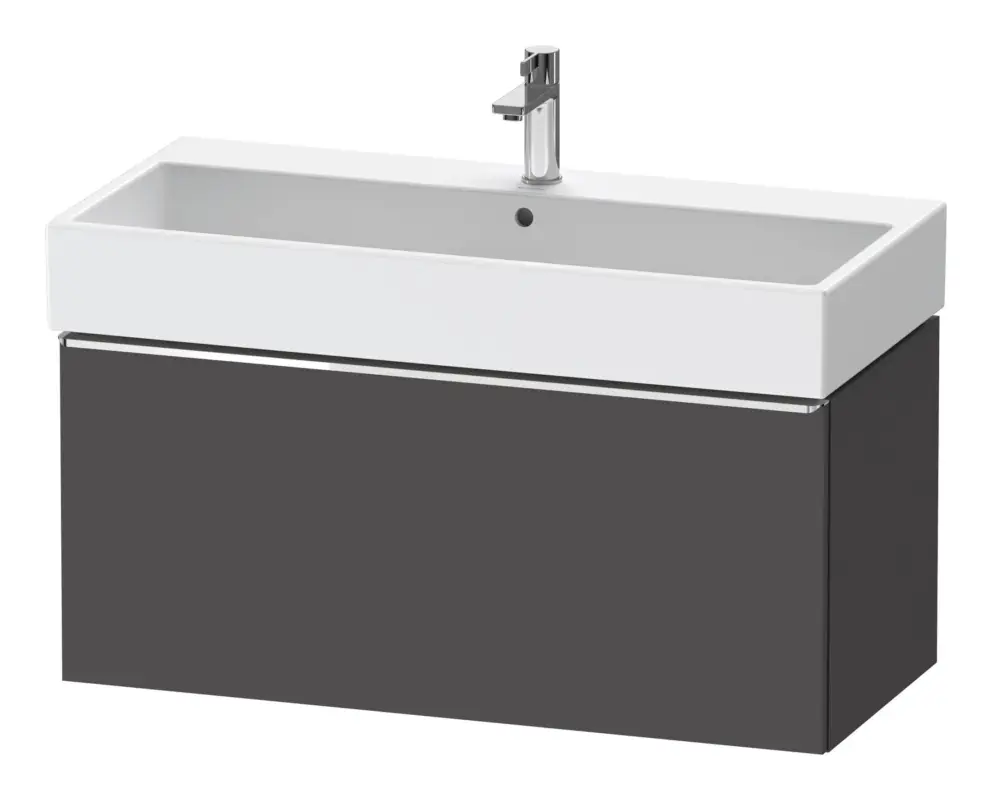 Direktkauf Duravit D-Neo Waschtischunterschrank mit 1 Auszug Griff Chrom Hochglanz 984 x 440 x 442 mm - Graphit Matt
