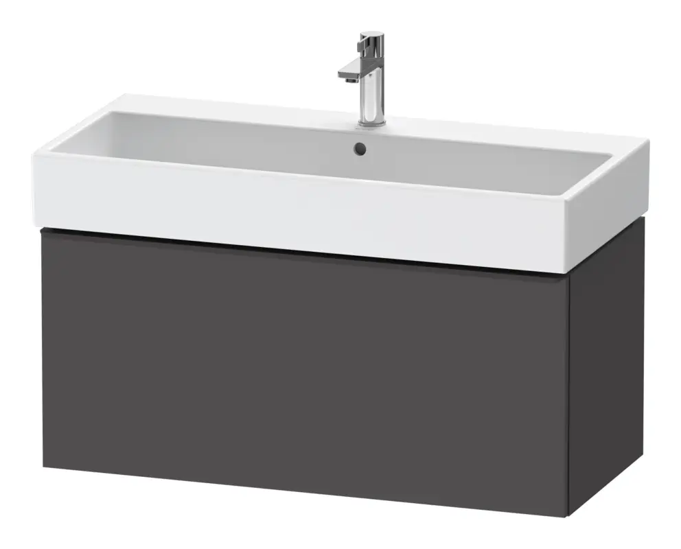 Sonderangebot Duravit D-Neo Waschtischunterschrank mit 1 Auszug Griff Diamantschwarz Matt 984 x 440 x 442 mm - Graphit Matt