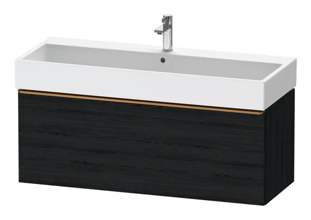 Neue Ware Duravit D-Neo Waschtischunterschrank mit 1 Auszug Griff Bronze Gebürstet 1184 x 440 x 442 mm - Eiche Schwarz Matt