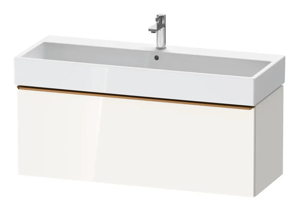 Online Kaufen Duravit D-Neo Waschtischunterschrank mit 1 Auszug Griff Bronze Gebürstet 1184 x 440 x 442 mm - Weiß Hochglanz