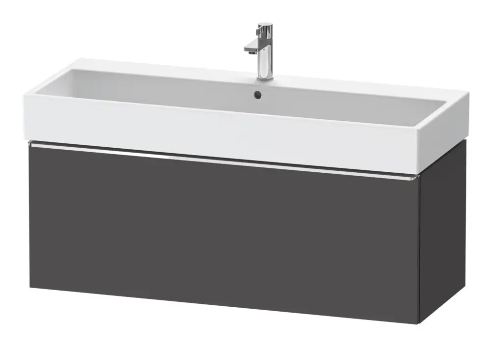 Meistverkauft Duravit D-Neo Waschtischunterschrank mit 1 Auszug Griff Chrom Hochglanz 1184 x 440 x 442 mm - Graphit Matt