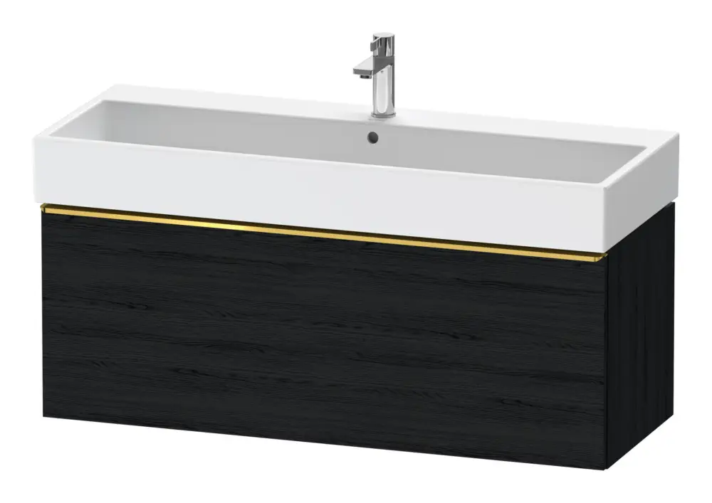Meistverkauft Duravit D-Neo Waschtischunterschrank mit 1 Auszug Griff Gold Poliert 1184 x 440 x 442 mm - Eiche Schwarz Matt