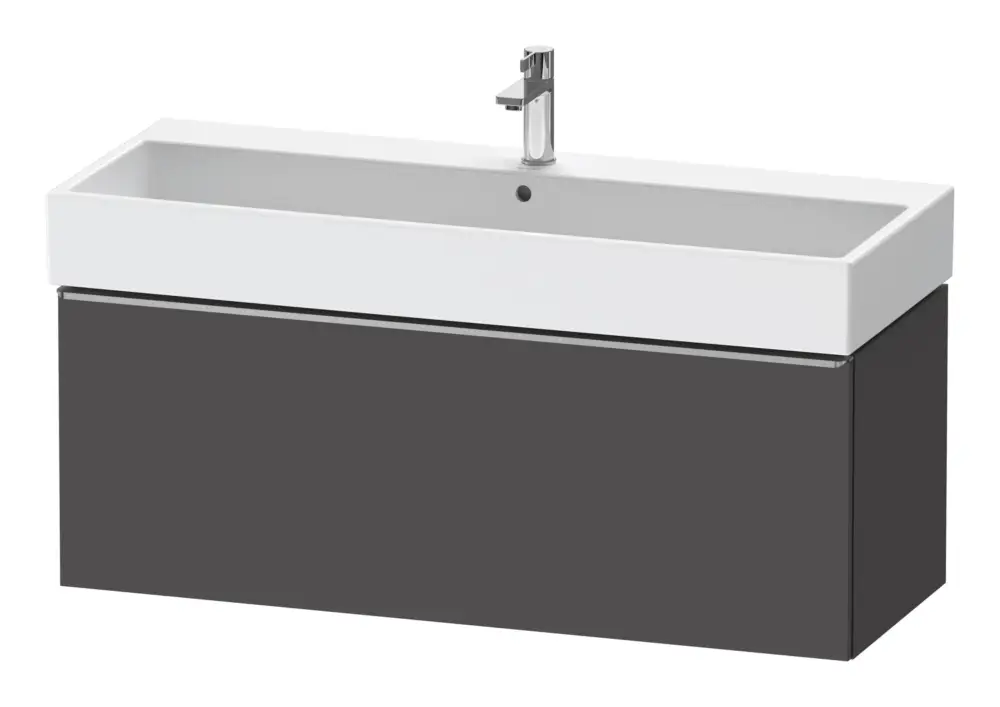 Billig Duravit D-Neo Waschtischunterschrank mit 1 Auszug Griff Edelstahl Gebürstet 1184 x 440 x 442 mm - Graphit Matt