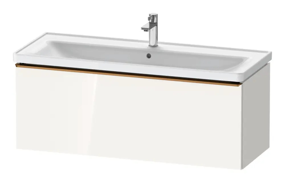 Duravit D-Neo Waschtischunterschrank mit 1 Auszug Griff Bronze Gebürstet 1184 x 440 x 452 mm - Weiß Hochglanz Sale