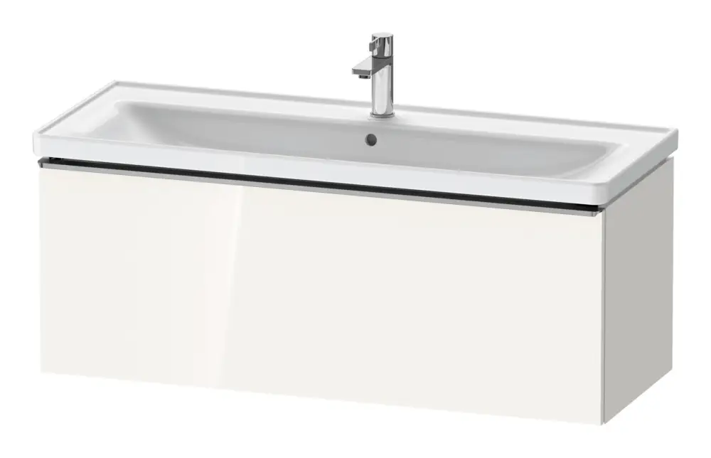 Preisknaller Duravit D-Neo Waschtischunterschrank mit 1 Auszug Griff Edelstahl Gebürstet 1184 x 440 x 452 mm - Weiß Hochglanz