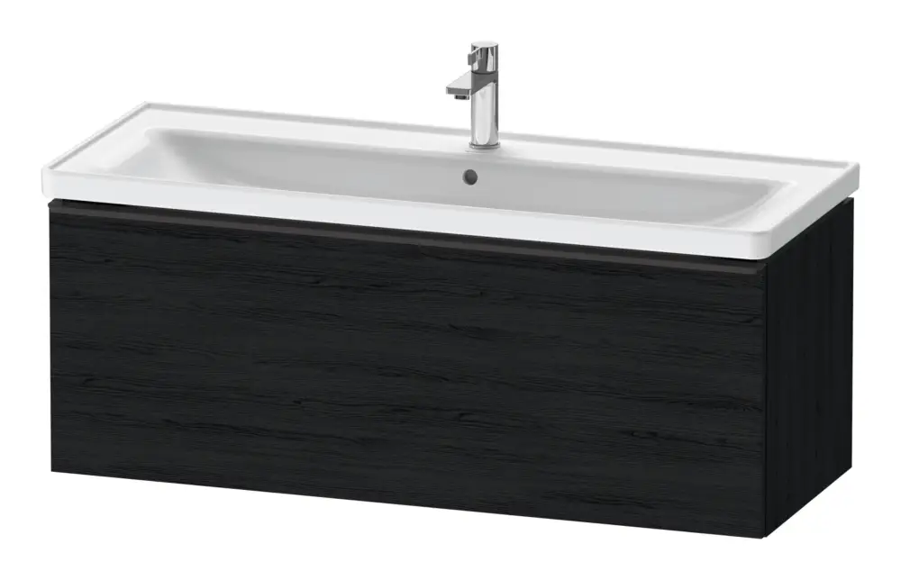 Duravit D-Neo Waschtischunterschrank mit 1 Auszug Griff Diamantschwarz Matt 1184 x 440 x 452 mm - Eiche Schwarz Matt Super-Preis
