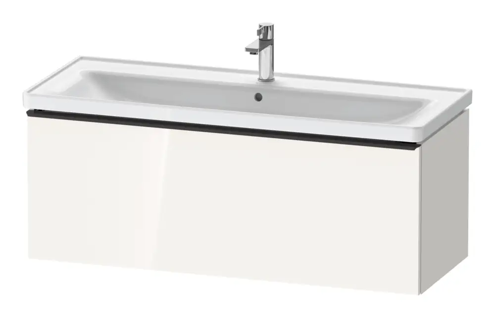 Duravit D-Neo Waschtischunterschrank mit 1 Auszug Griff Diamantschwarz Matt 1184 x 440 x 452 mm - Weiß Hochglanz Top-Seller