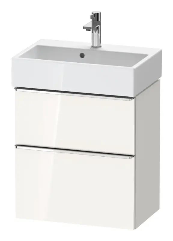 Sonderangebot Duravit D-Neo Waschtischunterschrank mit 2 Auszügen Griff Chrom Hochglanz 584 x 625 x 372 mm - Weiß Hochglanz