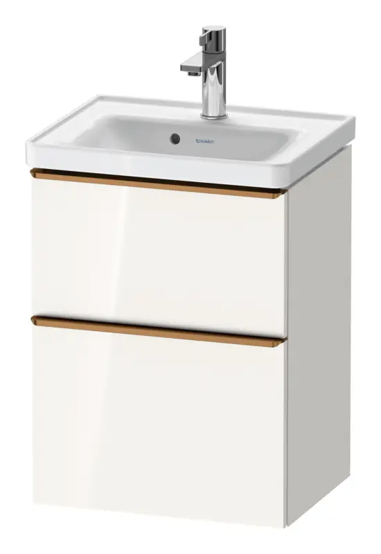 Duravit D-Neo Waschtischunterschrank mit 2 Auszügen Griff Bronze Gebürstet 484 x 625 x 372 mm - Weiß Hochglanz Meistverkauft
